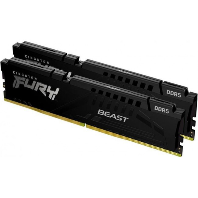 Модуль пам`яті DDR5 2x32GB/6000 Kingston Fury Beast Black (KF560C30BBEK2-64)
