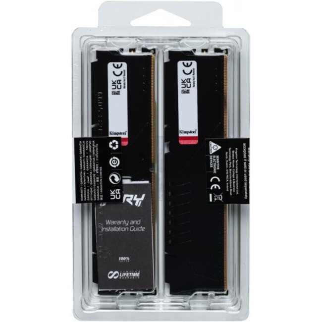 Модуль пам`яті DDR5 2x32GB/6000 Kingston Fury Beast Black (KF560C30BBEK2-64)