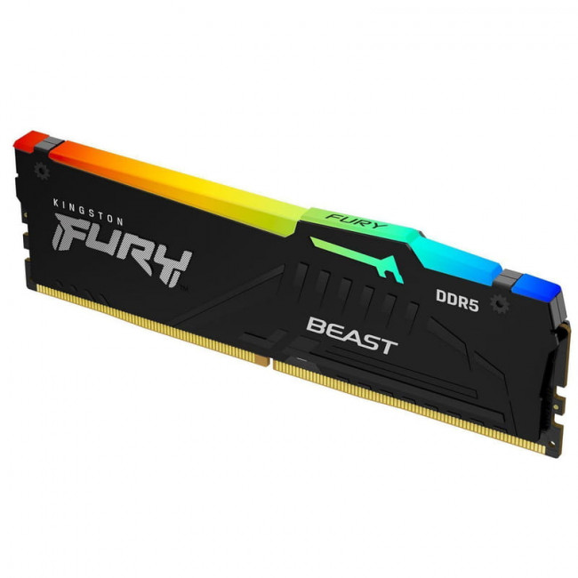 Модуль пам`яті DDR5 64GB/5600 Kingston Fury Beast RGB Black (KF556C36BBEA-64)