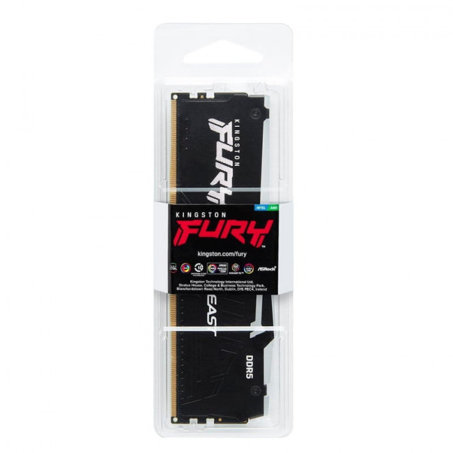 Модуль пам`яті DDR5 64GB/5600 Kingston Fury Beast RGB Black (KF556C36BBEA-64)