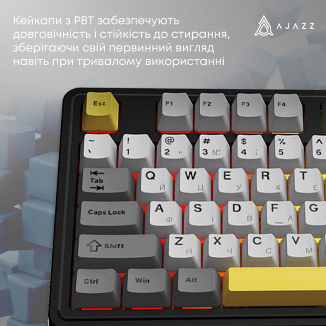 Клавіатура бездротова Ajazz AK980 V2 Gift Switch V2 Black (AK980-V2-G-BGY)