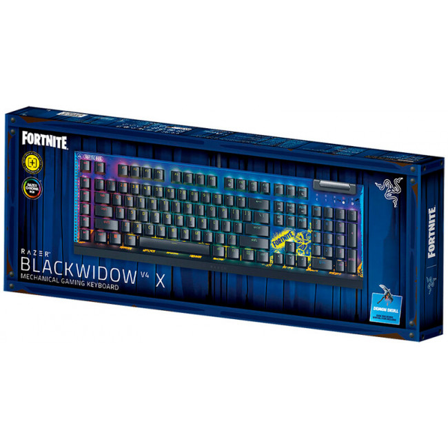 Клавіатура Razer BlackWidow V4 X Yellow Switch Fortnite (RZ03-04703600-R3M1)