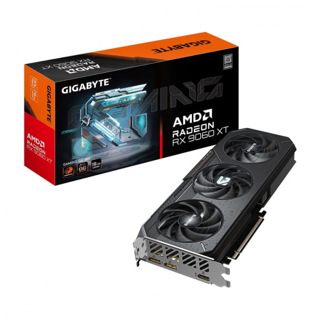 Відеокарта AMD Radeon RX 9060 XT 16GB GDDR6 Gaming OC Gigabyte (GV-R9060XTGAMING OC-16GD)