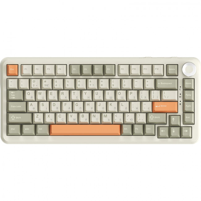 Клавіатура бездротова Ajazz AK820 Max Flying Fish Switch Retro Colour (AK820MAX-FF-R)
