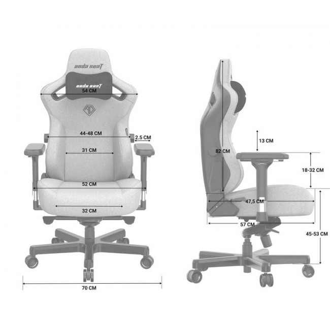 Крісло для геймерів Anda Seat Kaiser 3 Size L Black (AD12YDC-L-01-B-PV/C)