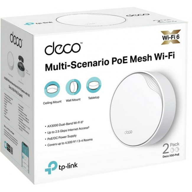 WiFi Mesh-система TP-Link Deco X50-PoE(2-pack)