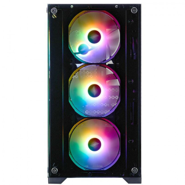 Корпус 1stPlayer X2-M-BK-4F7 Black без БЖ