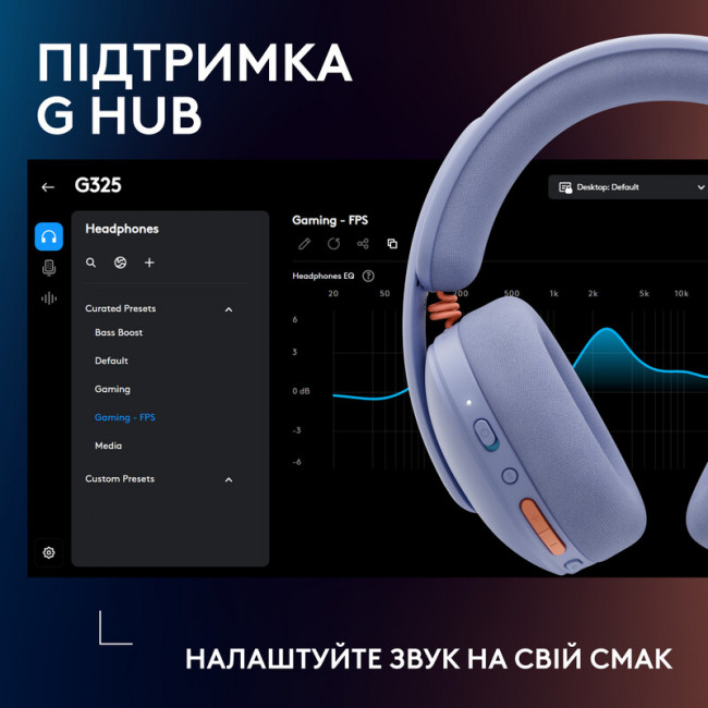 Гарнітура Logitech G325 Lightspeed Lilac (981-001538)