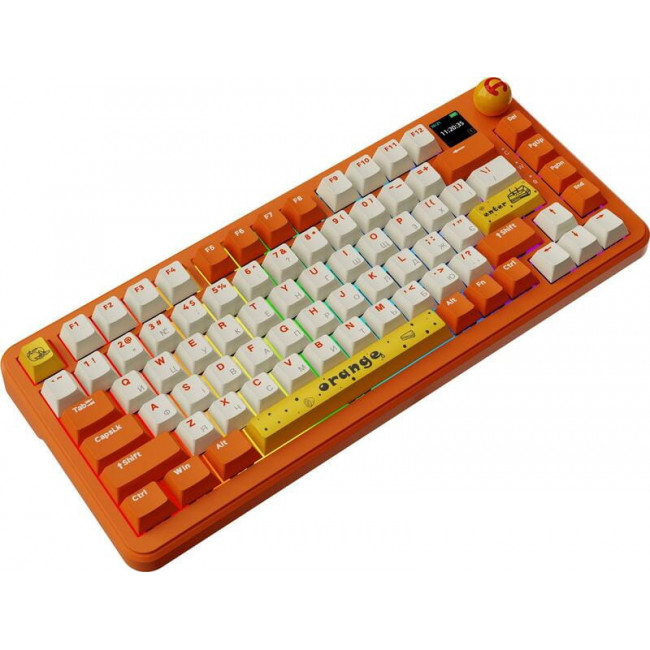 Клавіатура бездротова Ajazz AK820 MAX Avocado Switch Orange (AK820MAX-AS-OW)