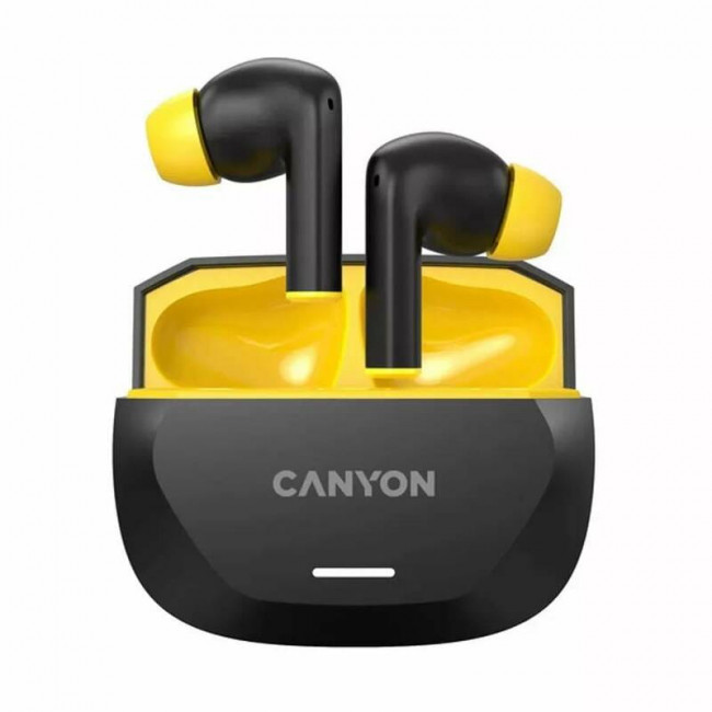 Bluetooth-гарнітура Canyon TWS-7 Hexagon Black/Yellow (CNS-TWS7BY)