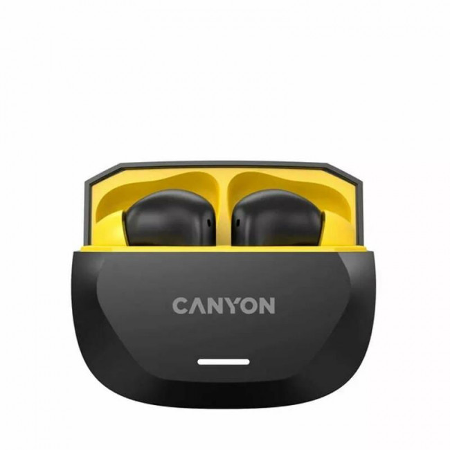 Bluetooth-гарнітура Canyon TWS-7 Hexagon Black/Yellow (CNS-TWS7BY)